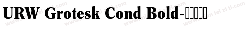 URW Grotesk Cond Bold字体转换